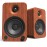 Kanto YU4Walnut 70W Powered Speakers with Bluetooth and Phono Preamp WALNUT - Open Box